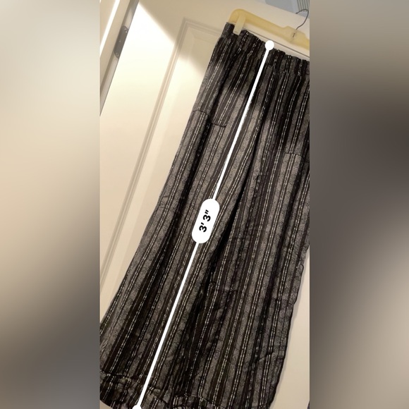 Time and Tru Wide Leg Palazzo Pants Size S Elastic Waist Relaxed Fit Linen Blend - Picture 12 of 15